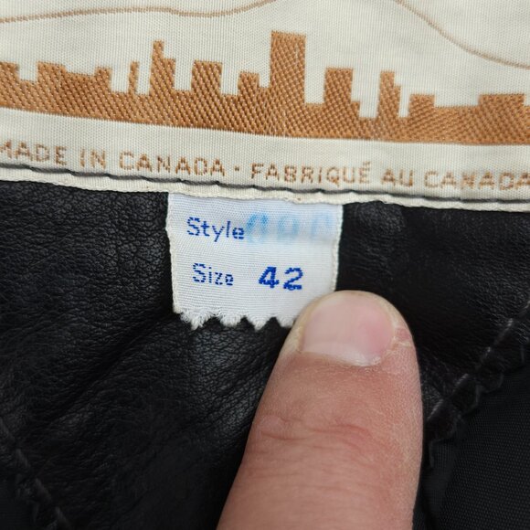 Montreal Leather Trench Coat Men's Size 42 Large Black Y2K The Matrix Blanket - Picture 10 of 10